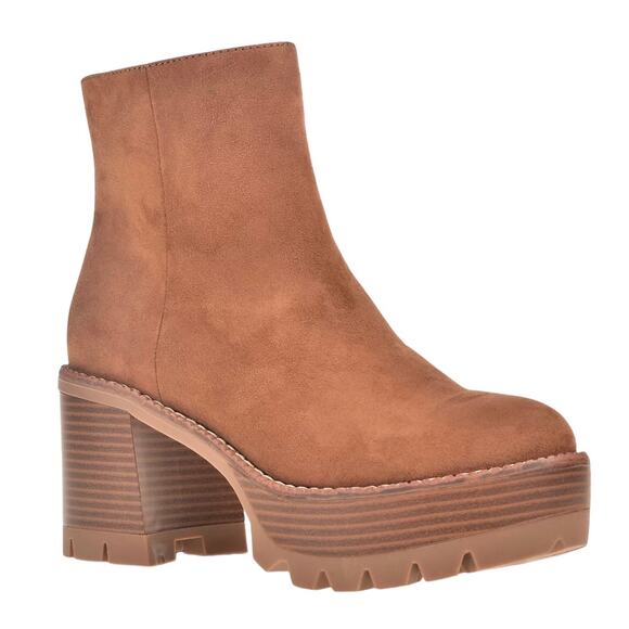 Wild Pair Women's Margoee Platform Booties Brown Size 10 - Picture 1 of 4